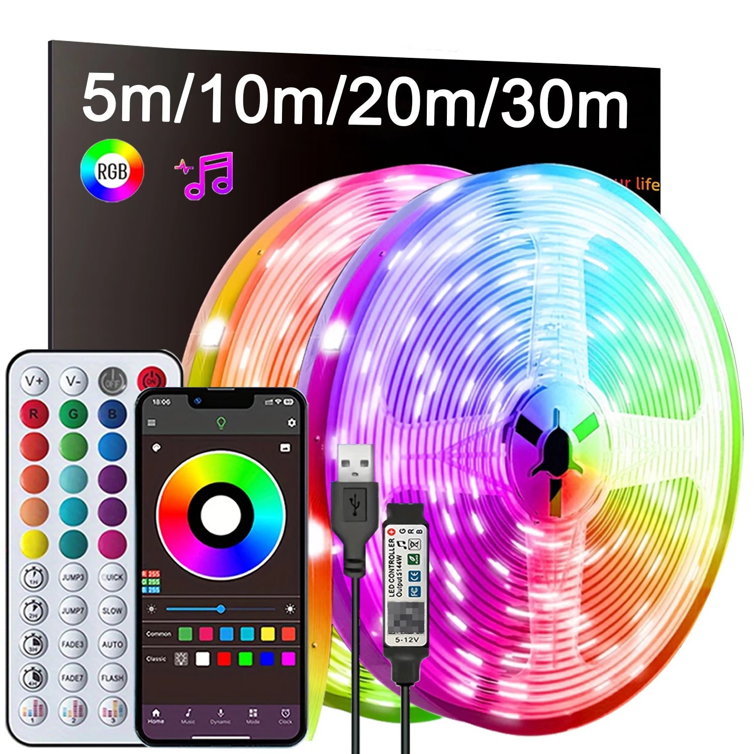 RGB LED Strip with Music Sync