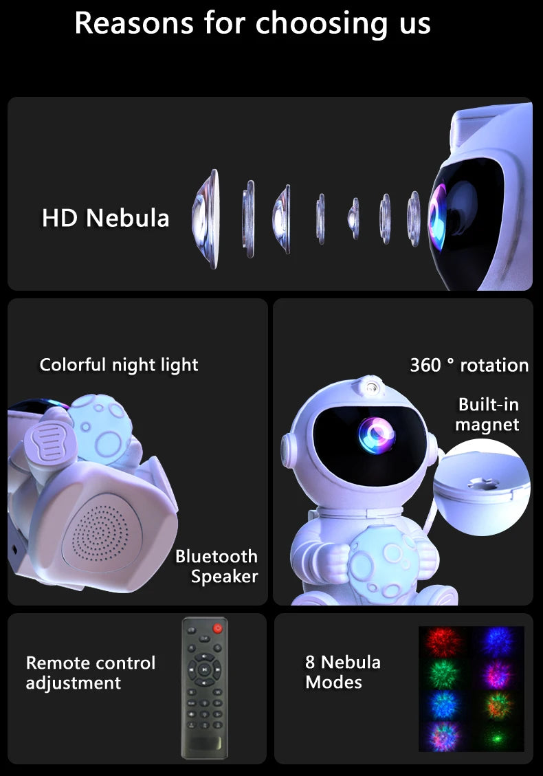 Projecteur Astronaute LED avec Bluetooth