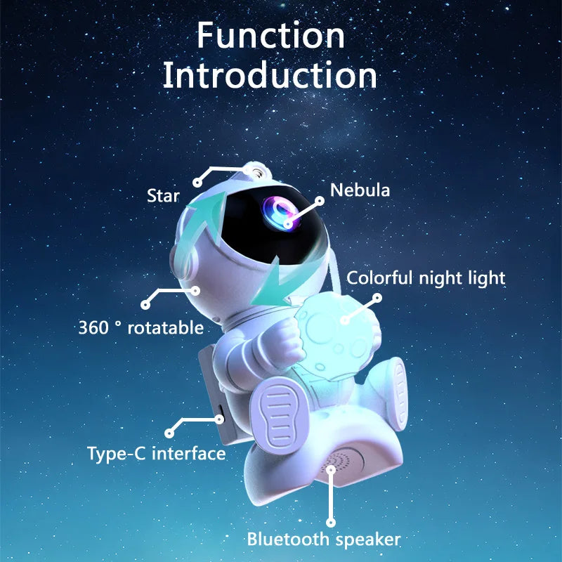 Projecteur Astronaute LED avec Bluetooth